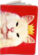 🐱 изысканный карманный держатель для паспорта "exquisite royal kitty": необходимый аксессуар для путешествий в элегантных обложках для паспорта. логотип