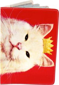 img 4 attached to 🐱 Изысканный карманный держатель для паспорта "Exquisite Royal Kitty": необходимый аксессуар для путешествий в элегантных обложках для паспорта.