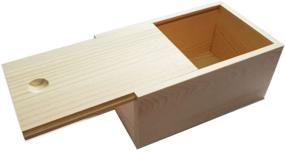 img 4 attached to Sturdy Unfinished Wooden Storage Box with Convenient Slide-Top Lid by StarMall