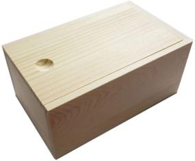 img 1 attached to Sturdy Unfinished Wooden Storage Box with Convenient Slide-Top Lid by StarMall