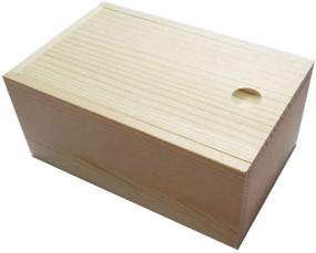 img 2 attached to Sturdy Unfinished Wooden Storage Box with Convenient Slide-Top Lid by StarMall