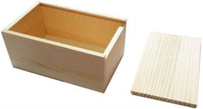 img 3 attached to Sturdy Unfinished Wooden Storage Box with Convenient Slide-Top Lid by StarMall