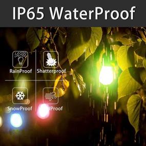 img 2 attached to Enhance Your Outdoor Ambiance with FMIX 24FTS Color Changing String Lights - Remote Control, Weatherproof, Shatterproof, Auto Flash, Music Sync, Connectable - Perfect for Patio, Cafe