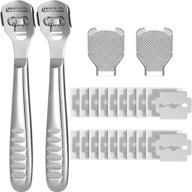 🦶 complete foot care set: 24 pieces including 2 callus shaver sets with accessories for hand and feet - grooved handle design! logo