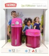 kids thermos funtainer lunch set - bpa 🎒 free, dishwasher safe, 2 pc (pink, 2 pc set) логотип