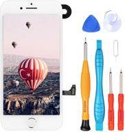 📱 iphone 7 screen replacement - ayake full assembly retina lcd touch display digitizer with home button, front facing camera, earpiece speaker & proximity sensor (gold) logo