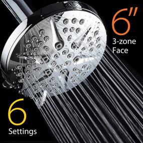 img 3 attached to 🚿 HOTEL SPA - Shower Head High Pressure - 6 Inch Rain Shower Head, 6-Setting - Notilus Showerspa (Chrome)