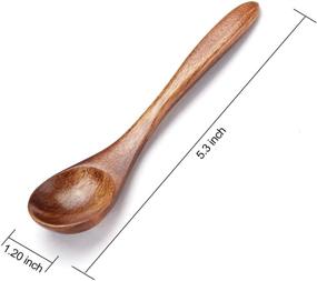 img 3 attached to 🥄 Set of 6 Small Wooden Spoons - Sevensun 6pcs Teaspoons for Cooking Condiments, Serving and Daily Use - Mini Honey Spoon