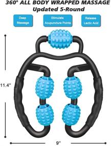 img 3 attached to Улучшите восстановление и кровообращение мышц ног с помощью массажного стика и штанги NEWSHONE Foam Roller Massage Stick Massager 🏋️