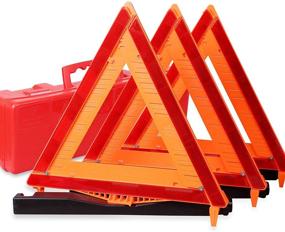 img 4 attached to 🚦 CARTMAN Warning Triangle DOT Approved 3PK: United States FMVSS 571.125 Compliant Reflective Road Safety Triangle Kit