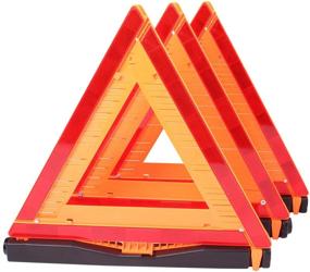 img 3 attached to 🚦 CARTMAN Warning Triangle DOT Approved 3PK: United States FMVSS 571.125 Compliant Reflective Road Safety Triangle Kit