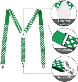 img 2 attached to Shamrock Suspenders Necktie 🍀 Holiday by Whaline: Enhanced for SEO