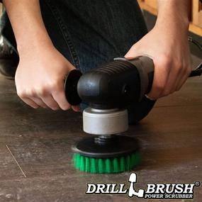 img 3 attached to 🔧 Construction Equipment - Medium Scrub Brush with Threaded 5/16 x 24 for Electric, Cordless, Air Pneumatic Tools - Variable Speed Dual Action Orbital Rotary Buffer Polisher Machine