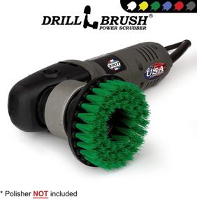 img 1 attached to 🔧 Construction Equipment - Medium Scrub Brush with Threaded 5/16 x 24 for Electric, Cordless, Air Pneumatic Tools - Variable Speed Dual Action Orbital Rotary Buffer Polisher Machine