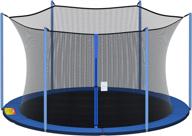 cliselda trampoline replacement safety enclosure net - breathable & weather-resistant - 12ft to 15ft sizes - compatible with 6-8 pole round frames - adjustable straps - net only логотип