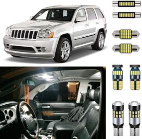 img 4 attached to 🚙 Enhance Your Jeep Grand Cherokee's Interior with AUTOGINE 12 Piece LED Lights Kit - 2005-2010 Models - Super Bright 6000K White - Easy Installation!