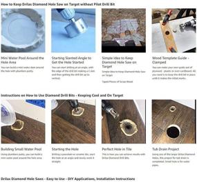 img 2 attached to Enhanced Diamond Countertop Porcelain Bathroom Installation Cutting Tools: Hole Saws & Accessories