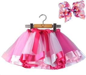 img 4 attached to 🌈 Bingoshine Layered Ballet Rainbow Colorful Girls' Clothing: Sprinkle Joy into Their Wardrobe