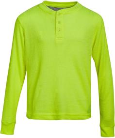 img 1 attached to Bass Creek Outfitters Boys' T-Shirt - Pack of 2 Long Sleeve Thermal Henley Tees (Size: 8-18)