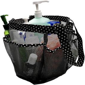 img 1 attached to 🚿 Mesh Shower Caddy - 2-Pack Quick Dry Hanging Toiletry Bag with Two Handles for Bathroom Accessories, Shampoo, Conditioner, Soap, and More