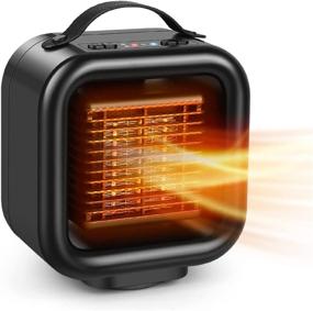 img 4 attached to 🔥 Efficient Small Portable Space Heater with Tip-Over & Overheat Protection - Oscillating Electric Ceramic Heater