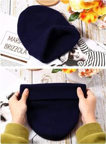 img 2 attached to 🧢 Zhanmai Knit Hat Beanie Hats: 12 Cozy Pieces for Warmth and Style, Ideal for Adults and Kids