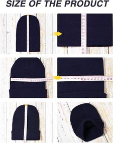 img 3 attached to 🧢 Zhanmai Knit Hat Beanie Hats: 12 Cozy Pieces for Warmth and Style, Ideal for Adults and Kids