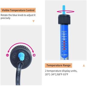 img 2 attached to 🐠 SALUTE Submersible Auto Thermostat Heater, (50W/100W/200W/300W) Fish Tank Heater with Adjustable Temperature and 2 Suction Cups - Ideal for 10-115 Gallon Fish Tanks