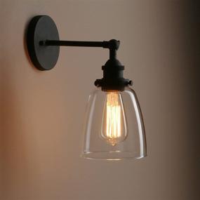 img 4 attached to Pathson Vintage Wall Sconce With Clear Glass Shade