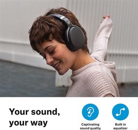 img 3 attached to 🎧 Sennheiser HD 450SE Bluetooth 5.0 Беспроводные наушники с встроенным Alexa - активное шумоподавление, долгий срок службы аккумулятора, быстрая зарядка через USB-C, складной дизайн - черные