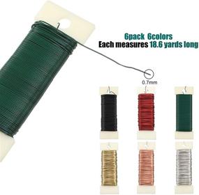img 3 attached to 🎨 Enhance Your Crafts: 6 Rolls of 112 Yards Floral Flexible Paddle Wire for Floral Arrangements, Crafts, and Holiday Decorations in Green, Red, Silver, Gold, Black, and Rose Gold