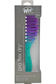 img 1 attached to 💦 Wet Brush Pro Flex Dry Teal Ombre Hairbrush