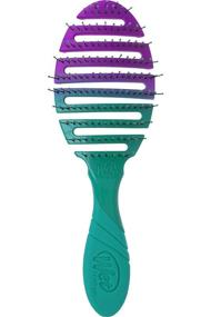 img 3 attached to 💦 Wet Brush Pro Flex Dry Teal Ombre Hairbrush