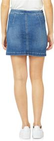 img 2 attached to Stylish and Chic: WallFlower Women's Juniors Denim Skirt for Fashion-Forward Ladies