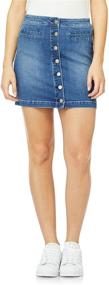 img 3 attached to Stylish and Chic: WallFlower Women's Juniors Denim Skirt for Fashion-Forward Ladies