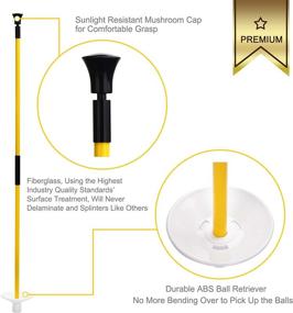 img 1 attached to 🏌️ KINGTOP Golf Flagstick Mini: Premium Portable 2-Section Design for Perfect Practice Putting Green Experience with Double-Sided American Flag - Yard Golf Flag & Hole Cup Combo Kit