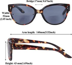 img 2 attached to UV400 Protection Bifocal Reading Sunglasses for Women - Comfortable and Stylish Tortoise Readers +2.50