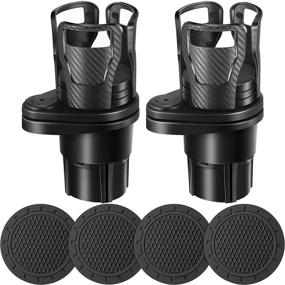 img 4 attached to Multifunctional Adjustable Automotive Extender Coasters Interior Accessories