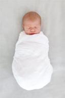 👶 new york white muslin baby blanket - soft newborn swaddle blanket in pure white cotton logo