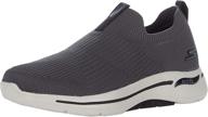 👟 men's charcoal skechers fit stretchfit athletic walking shoes logo