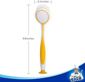 img 3 attached to 🧼 MR.SIGA Round Dish Brush - Pack of 3: Dia 5.5 x 25cm | Effective Scrubbing for Sparkling Clean Dishes