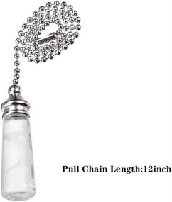 img 2 attached to 🌬️ AWClub 12-Inch Clear and Frost Glass Ceiling Fan Pull Chain with Subtle Frost Pattern - Ideal for Lighting Ceiling Fans (2 Pieces)