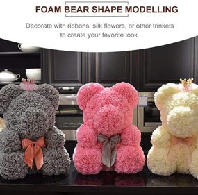 img 2 attached to 🐻 ABOOFAN 10Pcs Bear Shape 3D Teddy Bear Heart Craft Molds - Polystyrene Styrofoam Rose Bear Heart Mold for Flower Arranging, Gifts, Weddings, Parties, Décor