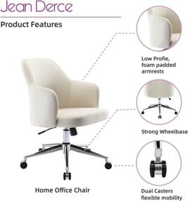 img 2 attached to 🪑 Versatile and Comfortable Home Office Chair: Adjustable, Mobile, Swivel, and Stylish for Multiple Spaces