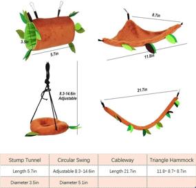 img 4 attached to 🐹 ISMARTEN Hamster Hammock: Juggle Jungle Warm Bed & Playhouse Set for Sugar Gliders, Squirrels & Hamsters