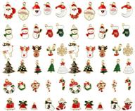 🎄 bskifnn 60pcs charms for jewelry making: festive diy craft supplies for christmas-themed necklaces, bracelets, earrings, and more logo