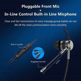 img 3 attached to Microphone Headphones Detachable Isolating Earphones