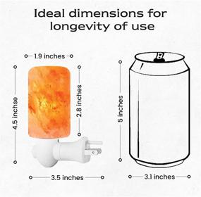 img 3 attached to 🔌 NEXTGRADE Authentic Himalayan Salt Lamp Night Light - Hand Carved Natural Pink Crystal Rock Salt from The Himalayas, ETL Listed 360 Rotatable Wall Plug, Christmas Home Decor; Includes 1 Extra Bulb