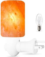 🔌 nextgrade authentic himalayan salt lamp night light - hand carved natural pink crystal rock salt from the himalayas, etl listed 360 rotatable wall plug, christmas home decor; includes 1 extra bulb логотип