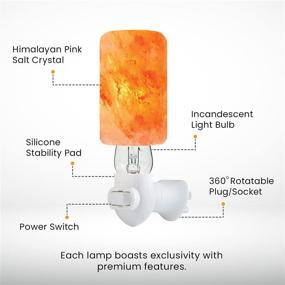 img 2 attached to 🔌 NEXTGRADE Authentic Himalayan Salt Lamp Night Light - Hand Carved Natural Pink Crystal Rock Salt from The Himalayas, ETL Listed 360 Rotatable Wall Plug, Christmas Home Decor; Includes 1 Extra Bulb